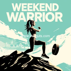 Artistic representation for Weekend warrior : everything you need to know about this trend to reach your fitness goals.