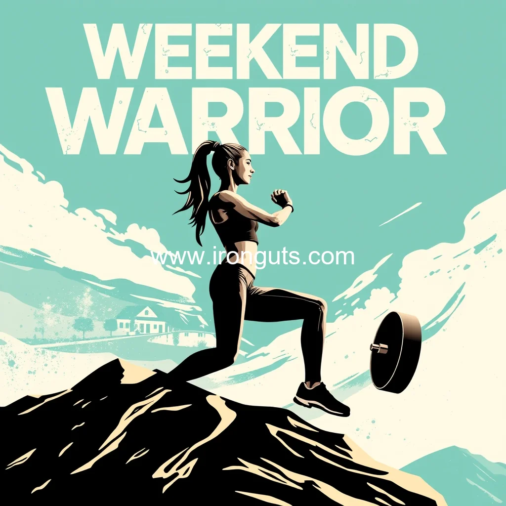 Artistic representation for Weekend warrior : everything you need to know about this trend to reach your fitness goals.