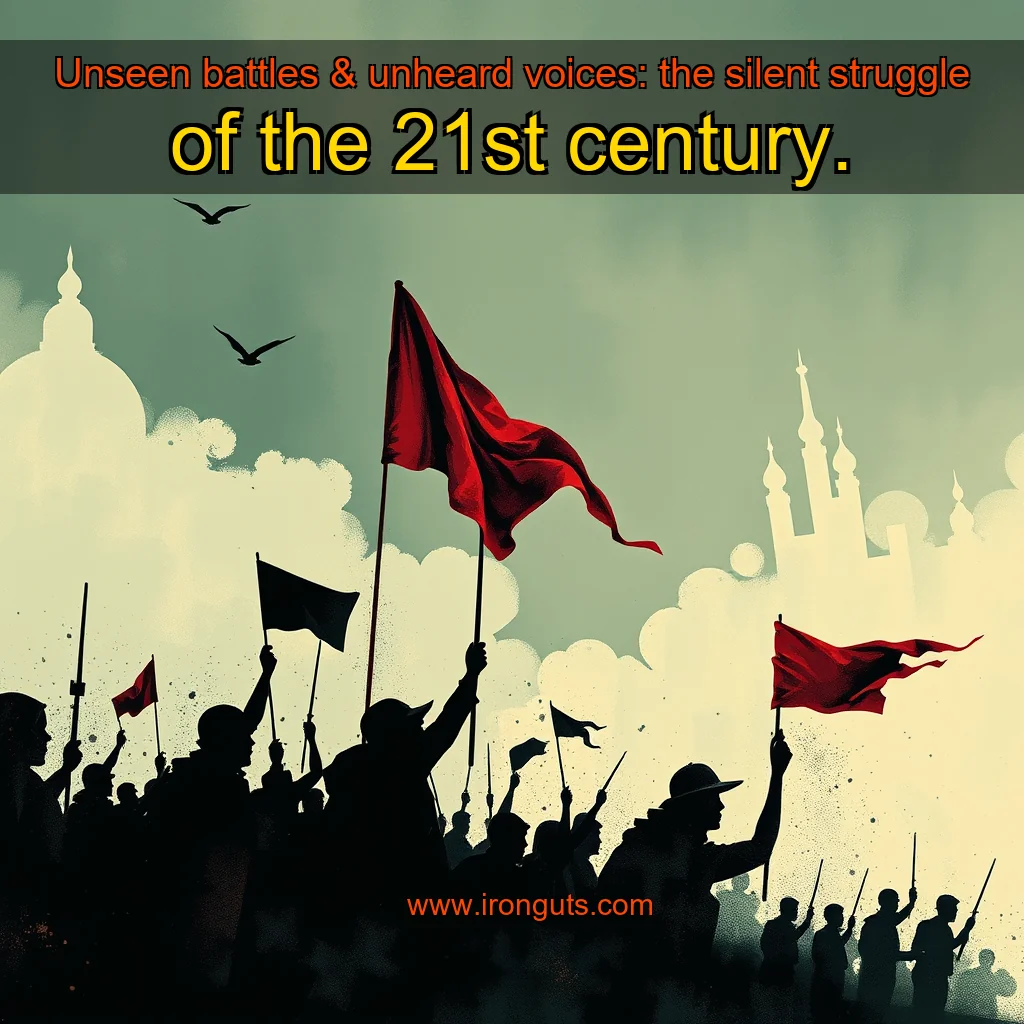 Artistic representation for Unseen battles & unheard voices: the silent struggle of the 21st century.