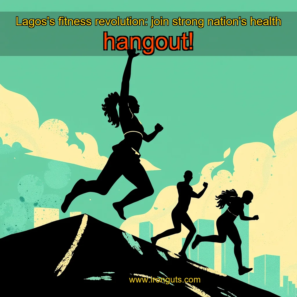 Artistic representation for Lagos's fitness revolution: join strong nation's health hangout!