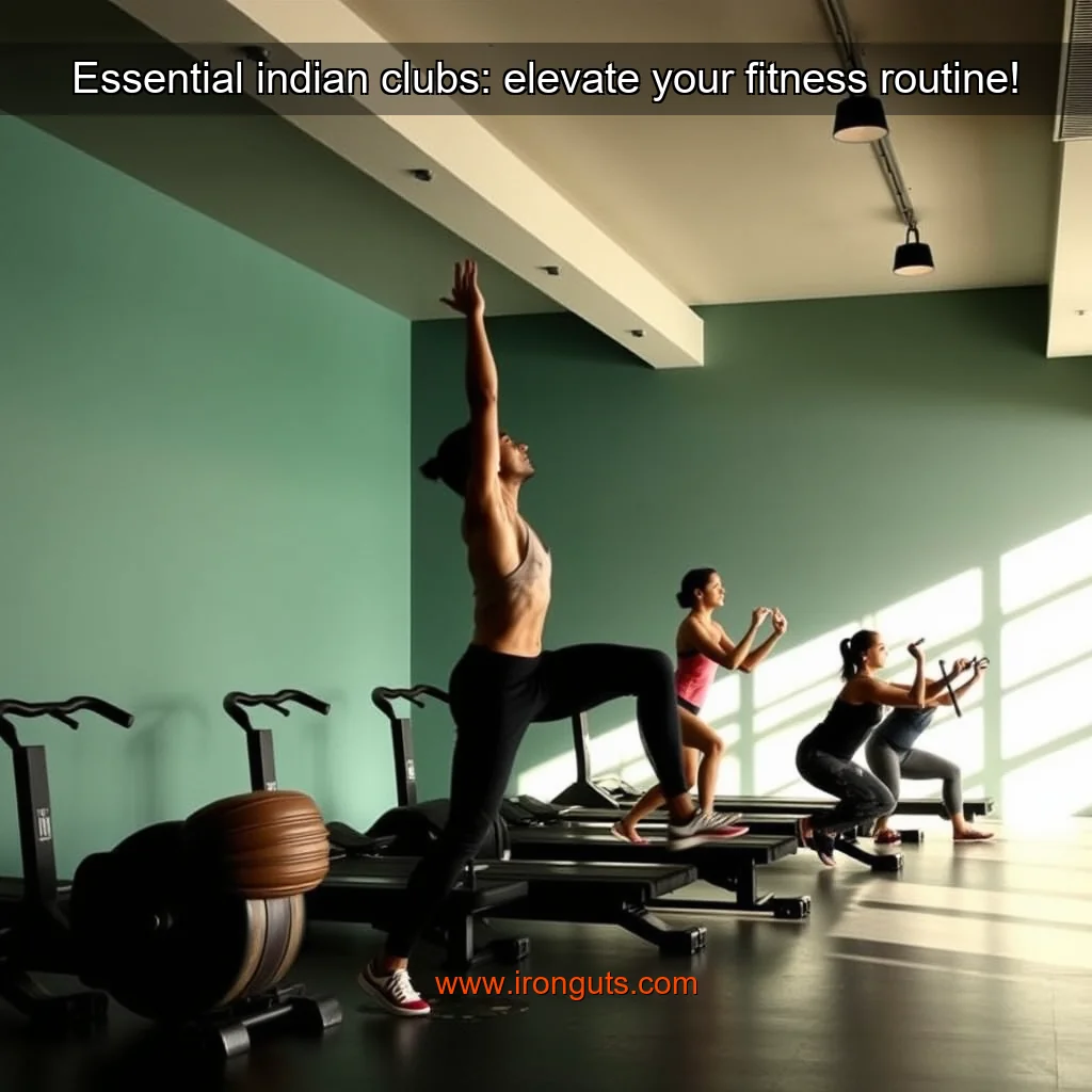 Artistic representation for Essential indian clubs: elevate your fitness routine!