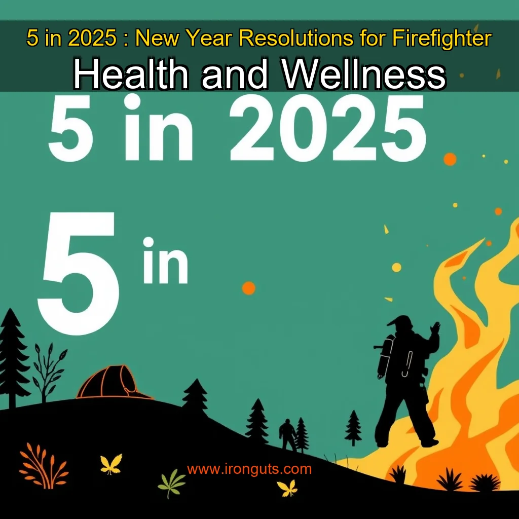 Artistic representation for 5 in 2025 : New Year Resolutions for Firefighter Health and Wellness