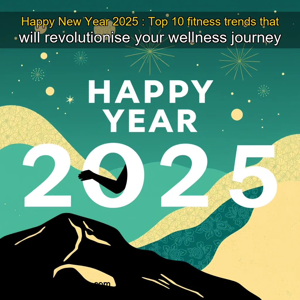 Artistic representation for Happy New Year 2025 : Top 10 fitness trends that will revolutionise your wellness journey