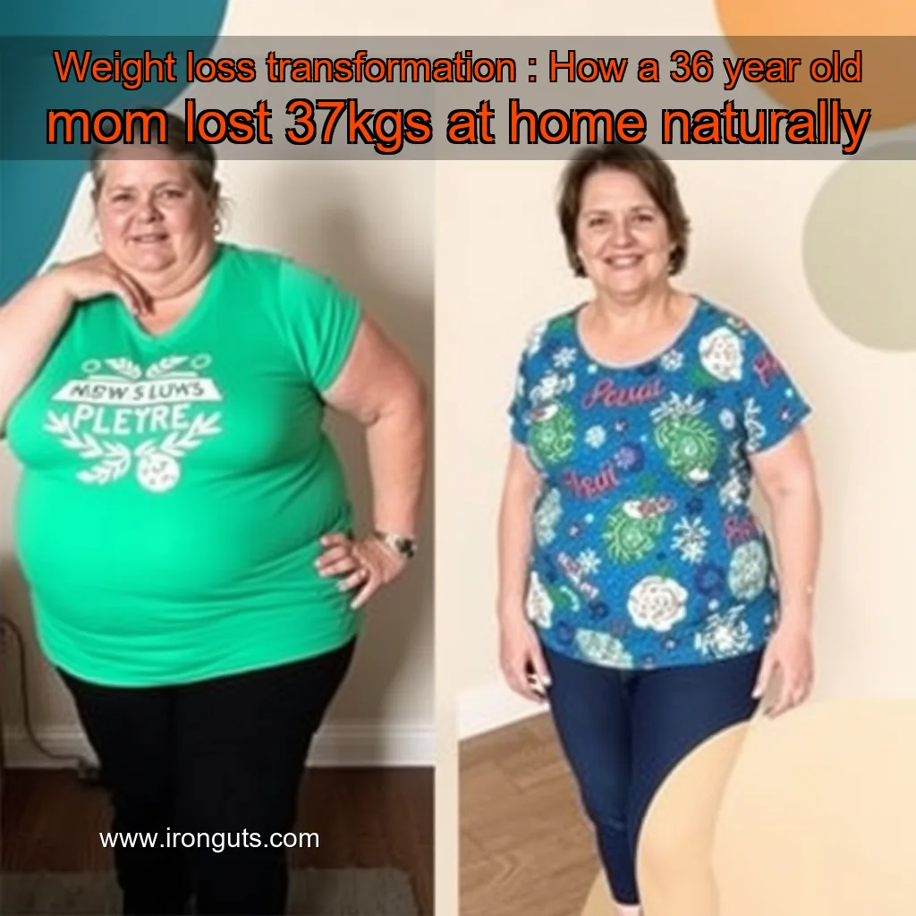 Artistic representation for Weight loss transformation : How a 36 year old mom lost 37kgs at home naturally
