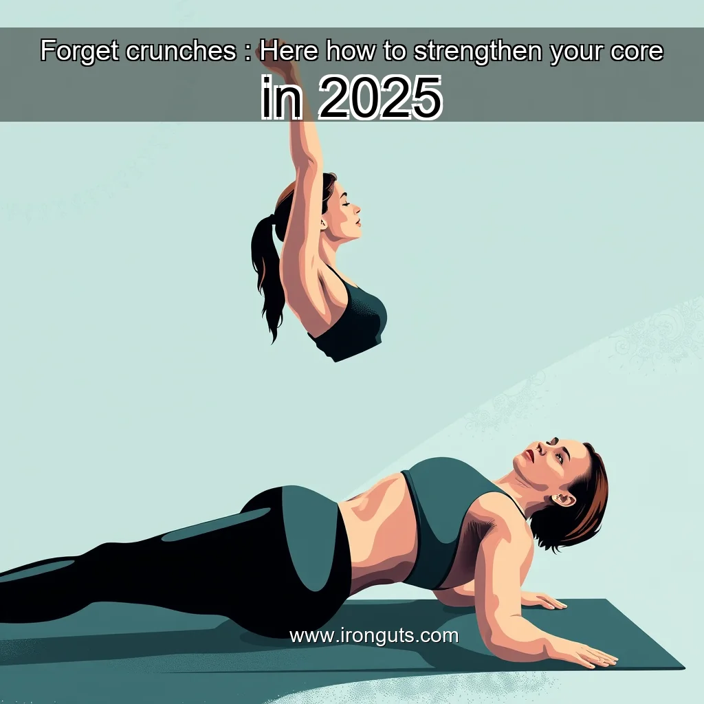 Artistic representation for Forget crunches : Here how to strengthen your core in 2025