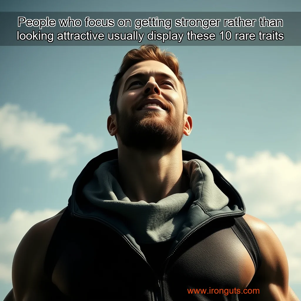 Artistic representation for People who focus on getting stronger rather than looking attractive usually display these 10 rare traits