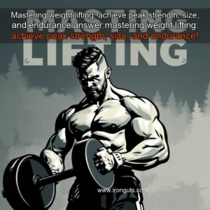 Read more about the article Mastering weight lifting: achieve peak strength, size, and endurance


 answer:mastering weight lifting: achieve peak strength, size, and endurance!