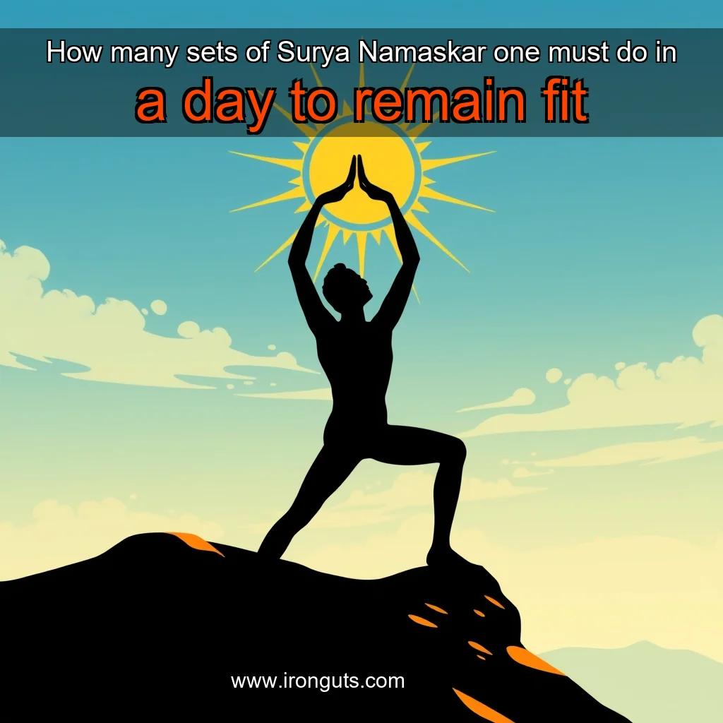 Artistic representation for How many sets of Surya Namaskar one must do in a day to remain fit