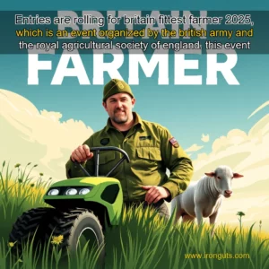 Read more about the article Entries are rolling for britain fittest farmer 2025, which is an event organized by the british army and the royal agricultural society of england. this event showcases the top farming skills and competencies, including livestock handling, crop management, and agricultural machinery operation.