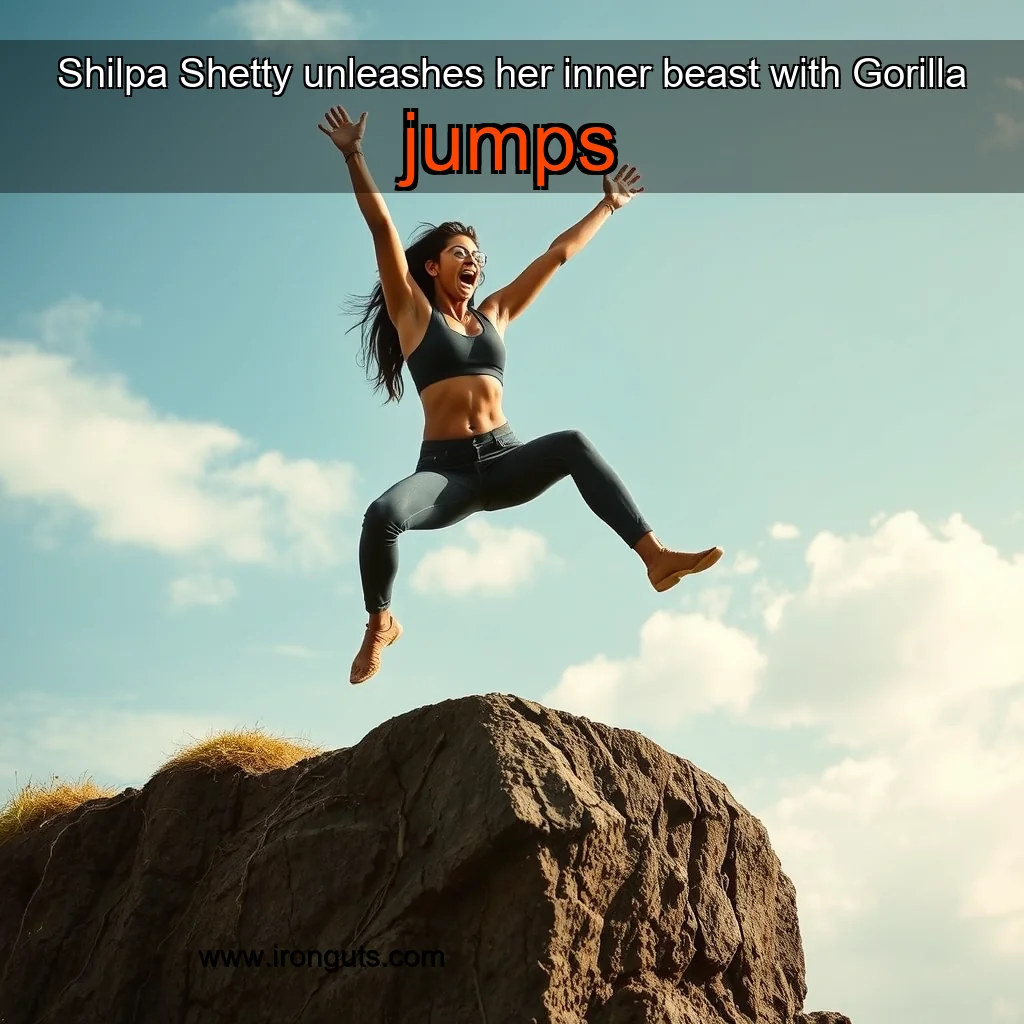 Artistic representation for Shilpa Shetty unleashes her inner beast with Gorilla jumps