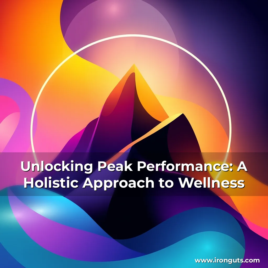 Artistic representation for Unlocking Peak Performance: A Holistic Approach to Wellness